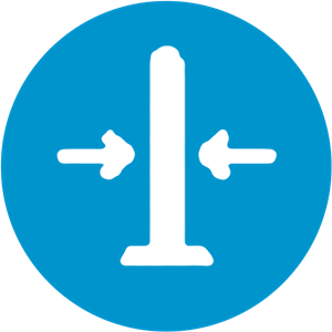 Thanks to its thickness of 185 mm and the wheels, it is handy and easy to transport.
